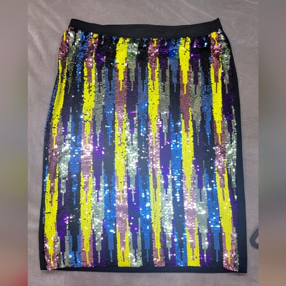 Eloquii Dresses & Skirts - Eloquii Multicolored Sequined Skirt